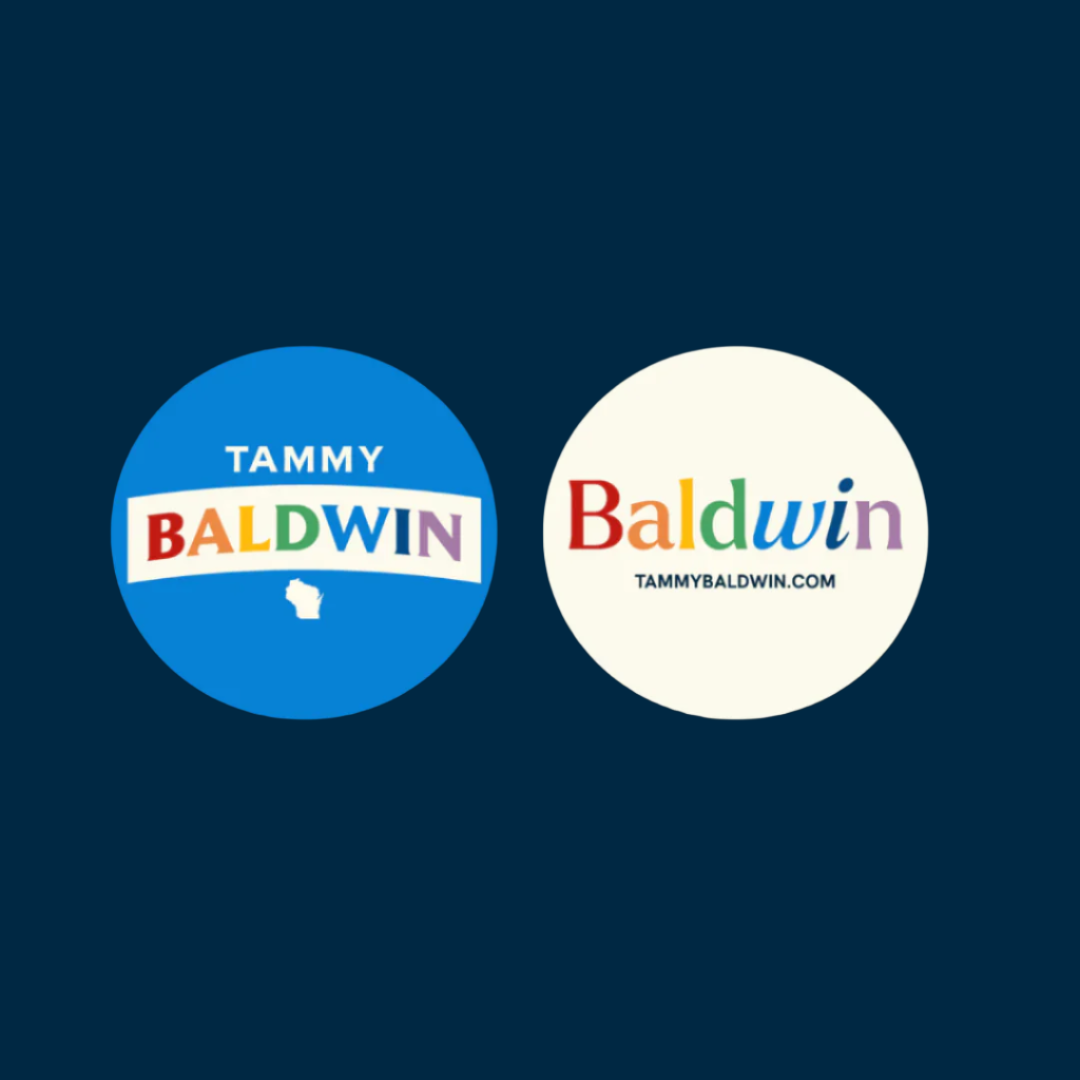 Tammy Baldwin Pride Button 2pk
