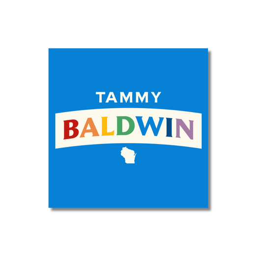 Tammy Baldwin Square Pride Sticker