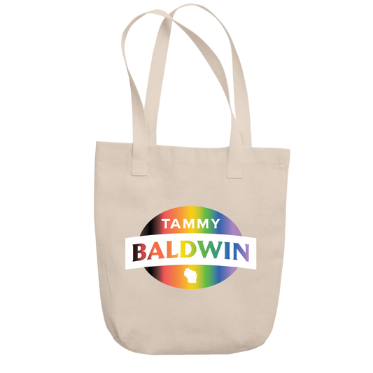 Tammy Baldwin for Senate Pride Logo Tote