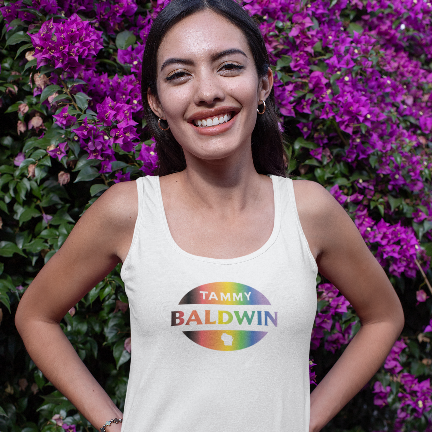 Tammy Baldwin for Senate Pride Logo Tank