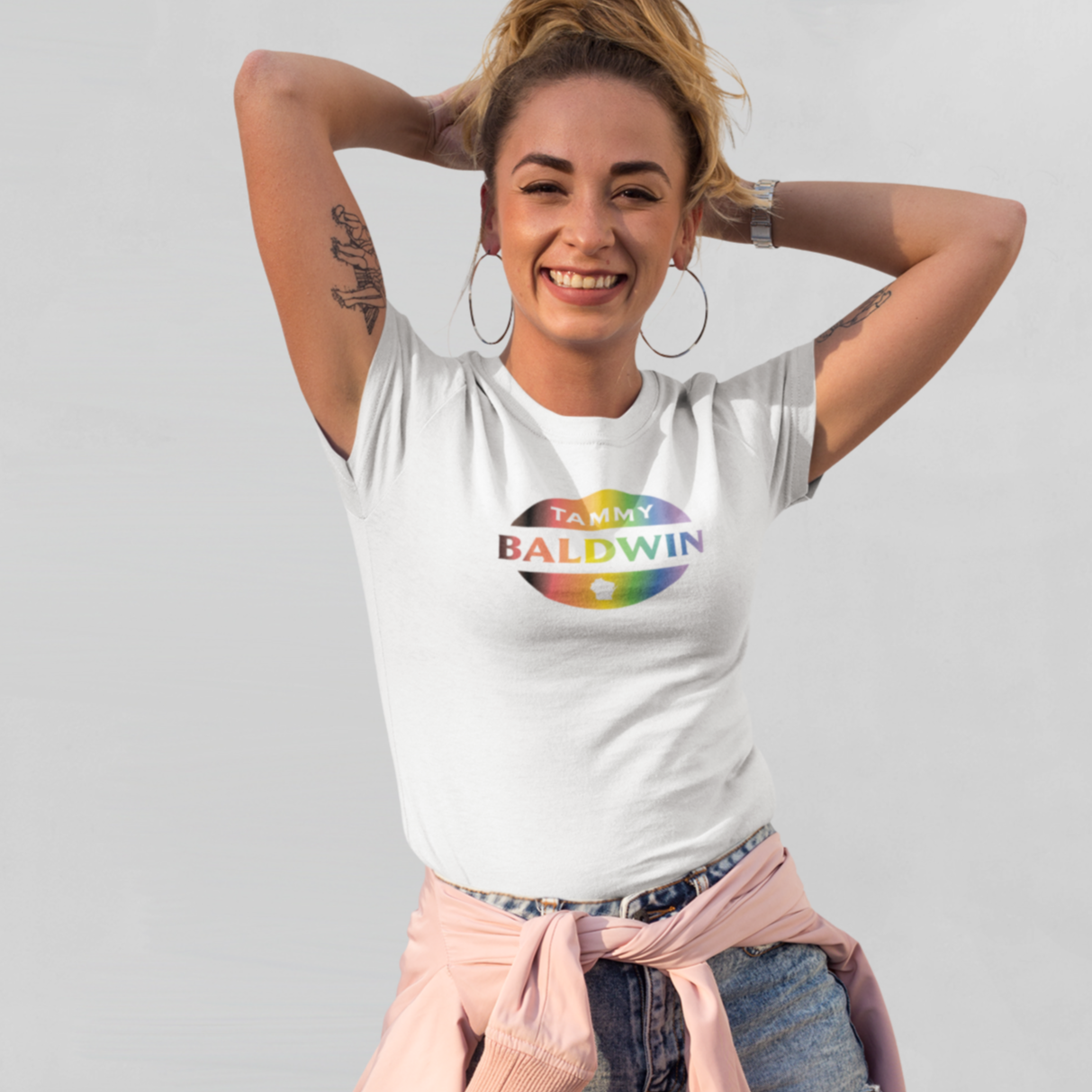 Tammy Baldwin for Senate Pride Logo T-Shirt